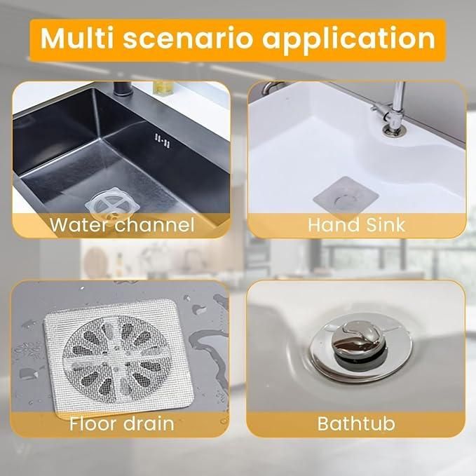 Self-Adhesive Floor Drain Stickers (Pack of 10)