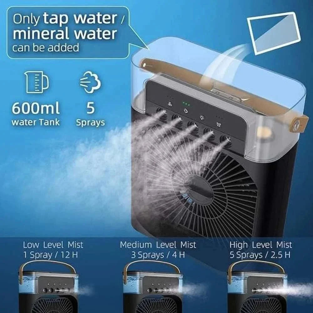 Usb portable Air Conditioner Fan & Cooler - Instant Cooling for Home & Office