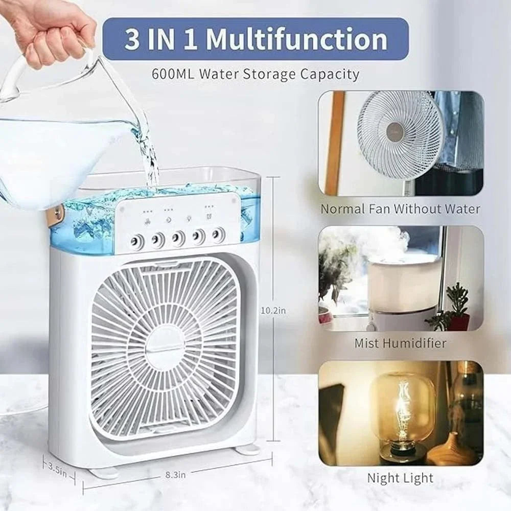 Usb portable Air Conditioner Fan & Cooler - Instant Cooling for Home & Office